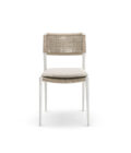 Chaise de repas extérieur RAY en aluminium blanc et corde tressée – Image 11
