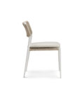 Chaise de repas extérieur RAY en aluminium blanc et corde tressée – Image 12