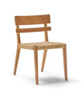Chaise Extérieure Paralel en Teck Naturel et Rotin Synthétique