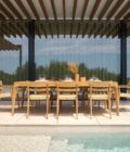 Chaise Extérieure Paralel en Teck Naturel et Rotin Synthétique – Image 12