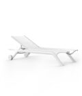 Chaise longue empilable en polypropylène renforcé et toile blanche Vondom AFRICA