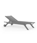 Chaise longue empilable en polypropylène renforcé et toile grise anthracite Vondom AFRICA