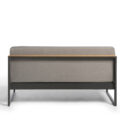 Canapé extérieur élément central en aluminium anthracite, teck et tissu gris LANDSCAPE TECK Large Middle Seat – Image 3