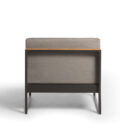 Canapé extérieur élément central en aluminium anthracite, teck et tissu gris LANDSCAPE TECK Small Middle Seat – Image 4