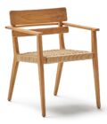 Fauteuil de Repas Extérieur Paralel en Teck Naturel et Rotin Synthétique