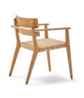 Fauteuil de Repas Extérieur Paralel en Teck Naturel et Rotin Synthétique – Image 4