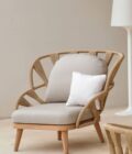 Fauteuil extérieur dossier haut en teck et corde tressée BOHÈME – Image 3