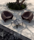 Fauteuil extérieur arrondi en Polyeasy Velvet IRIS – Image 2