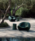 Fauteuil extérieur arrondi en Polyeasy IRIS