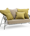 Canapé de jardin deux places en métal laqué personnalisable BOLLE DV M TS OUT