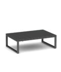 Table basse extérieure ajustable en hauteur en aluminium anthracite LANDSCAPE TECK S – Image 2