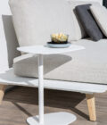 Table basse d'appoint extérieure elliptique en aluminium blanc EASY FIT Side Table Ellips B – Image 4