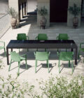 Table de repas extérieure à rallonges en aluminium et plateau aluminium ou céramique MAJA – Image 3