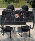Table de repas extérieure à rallonges en aluminium et plateau aluminium ou céramique MAJA – Image 4