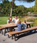 Table de repas extérieure en teck massif et pieds aluminium anthracite PURE L.340 x 100 cm – Image 6