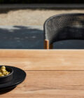 Table de repas extérieure en teck massif et pieds aluminium anthracite PURE L.340 x 100 cm – Image 12