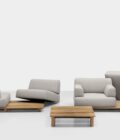 Canapé de jardin modulable sur base en aluminium ou teck PALCO – Image 25