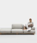 Canapé de jardin modulable sur base en aluminium ou teck PALCO – Image 27