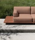 Canapé de jardin modulable sur base en aluminium ou teck PALCO – Image 2