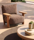 Fauteuil extérieur en bois et tissu personnalisable Vondom MILOS Lounge par Jean Marie Massaud – Image 3