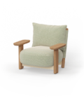 Fauteuil extérieur en bois et tissu personnalisable Vondom MILOS Lounge par Jean Marie Massaud