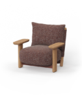 Fauteuil extérieur en bois et tissu personnalisable Vondom MILOS Lounge par Jean Marie Massaud – Image 2