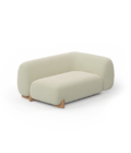 Chaise longue extérieure en tissu personnalisable Vondom MILOS Chaiselongue Module Droit par Jean Marie Massaud